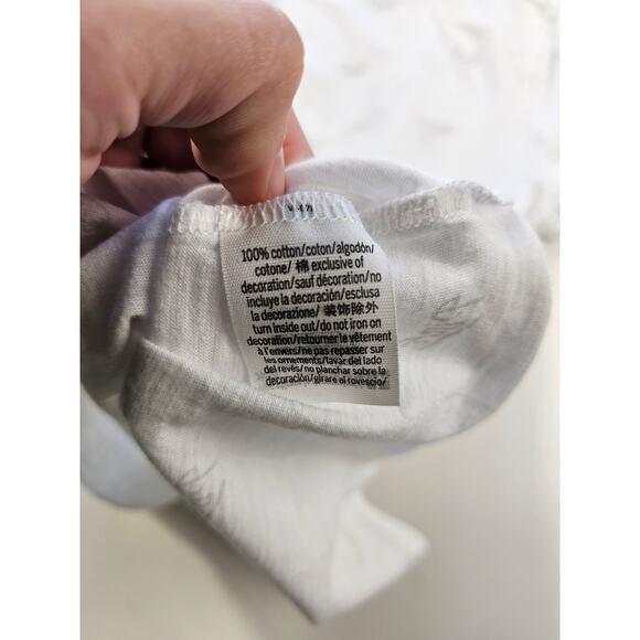 Victoria's Secret PINK logo spell out all over print white y2k 90s tee small EUC - Picture 3 of 7